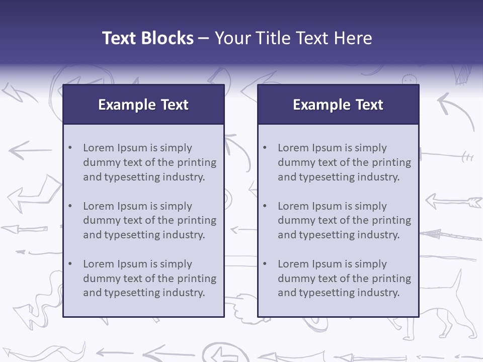 A Bunch Of Hand Drawn Arrows On A White Background PowerPoint Template