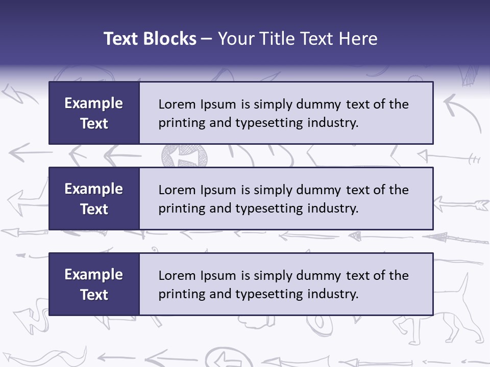 A Bunch Of Hand Drawn Arrows On A White Background PowerPoint Template