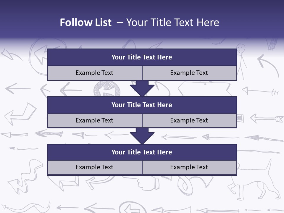 A Bunch Of Hand Drawn Arrows On A White Background PowerPoint Template
