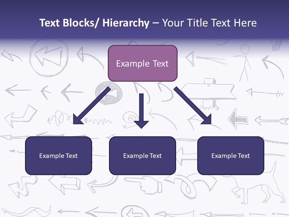 A Bunch Of Hand Drawn Arrows On A White Background PowerPoint Template