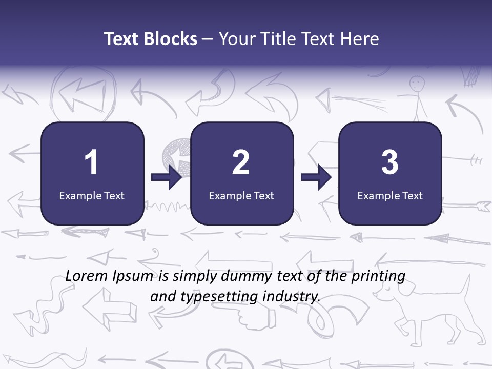 A Bunch Of Hand Drawn Arrows On A White Background PowerPoint Template