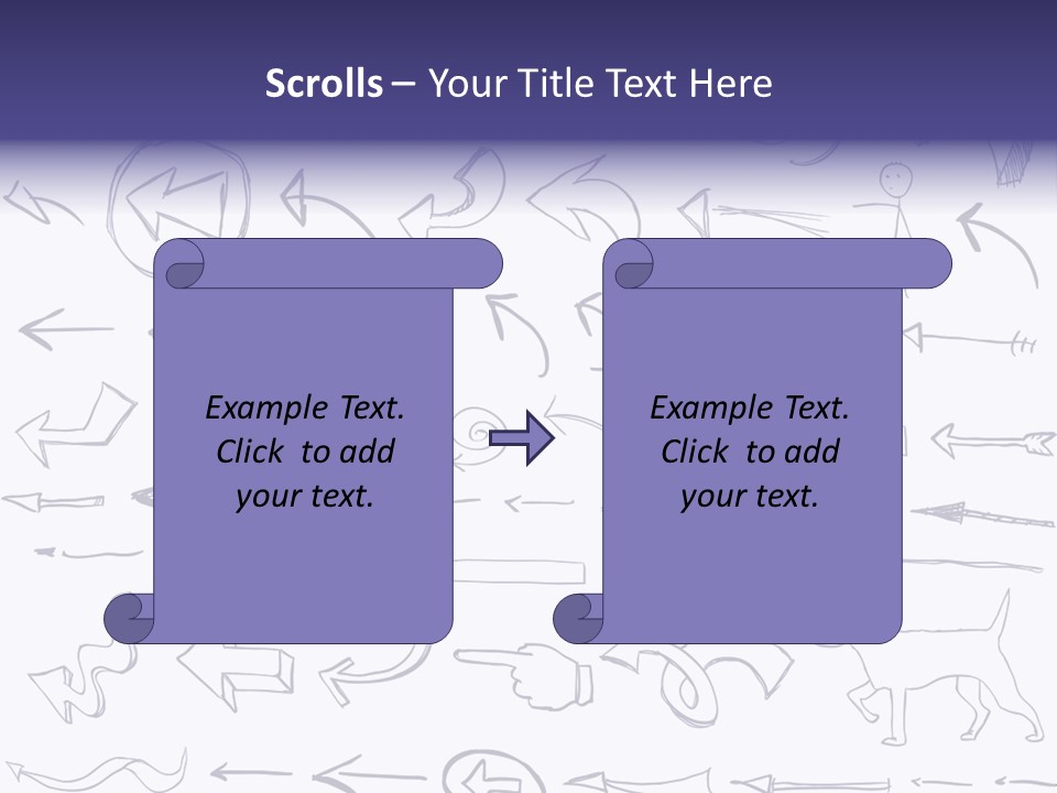 A Bunch Of Hand Drawn Arrows On A White Background PowerPoint Template