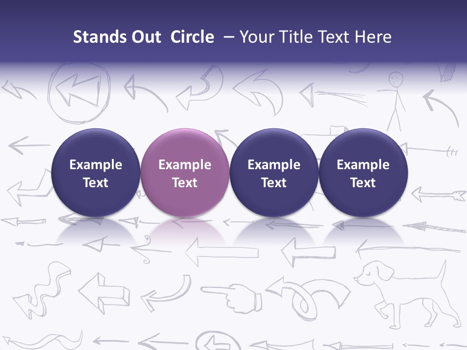 A Bunch Of Hand Drawn Arrows On A White Background PowerPoint Template