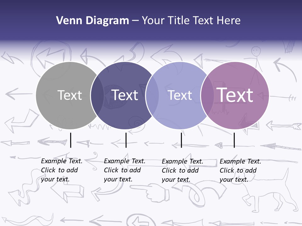 A Bunch Of Hand Drawn Arrows On A White Background PowerPoint Template