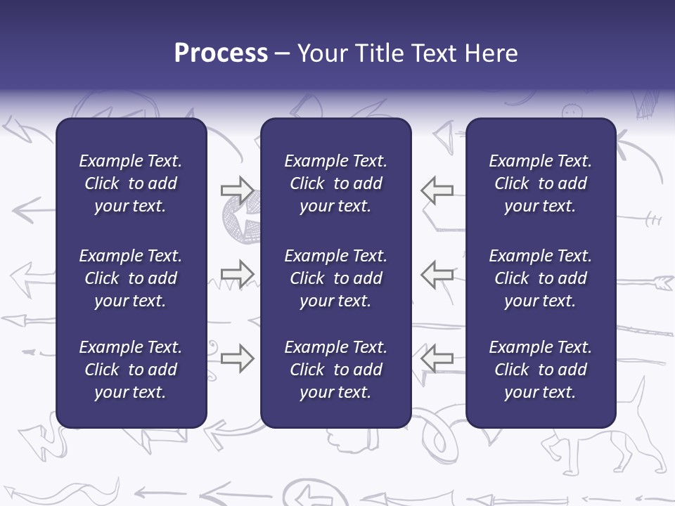 A Bunch Of Hand Drawn Arrows On A White Background PowerPoint Template