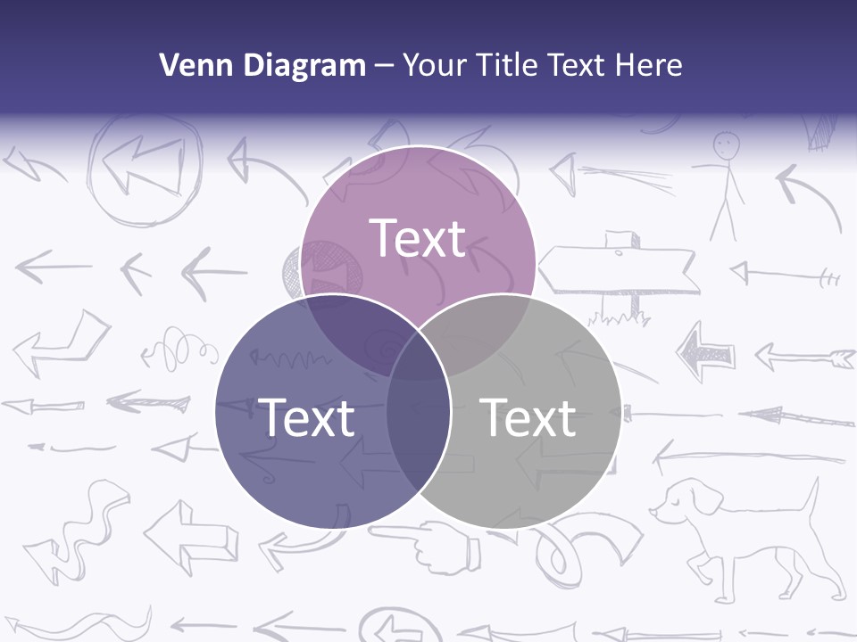 A Bunch Of Hand Drawn Arrows On A White Background PowerPoint Template