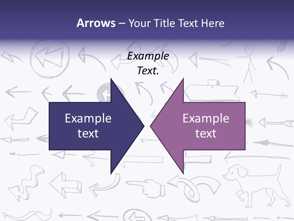A Bunch Of Hand Drawn Arrows On A White Background PowerPoint Template
