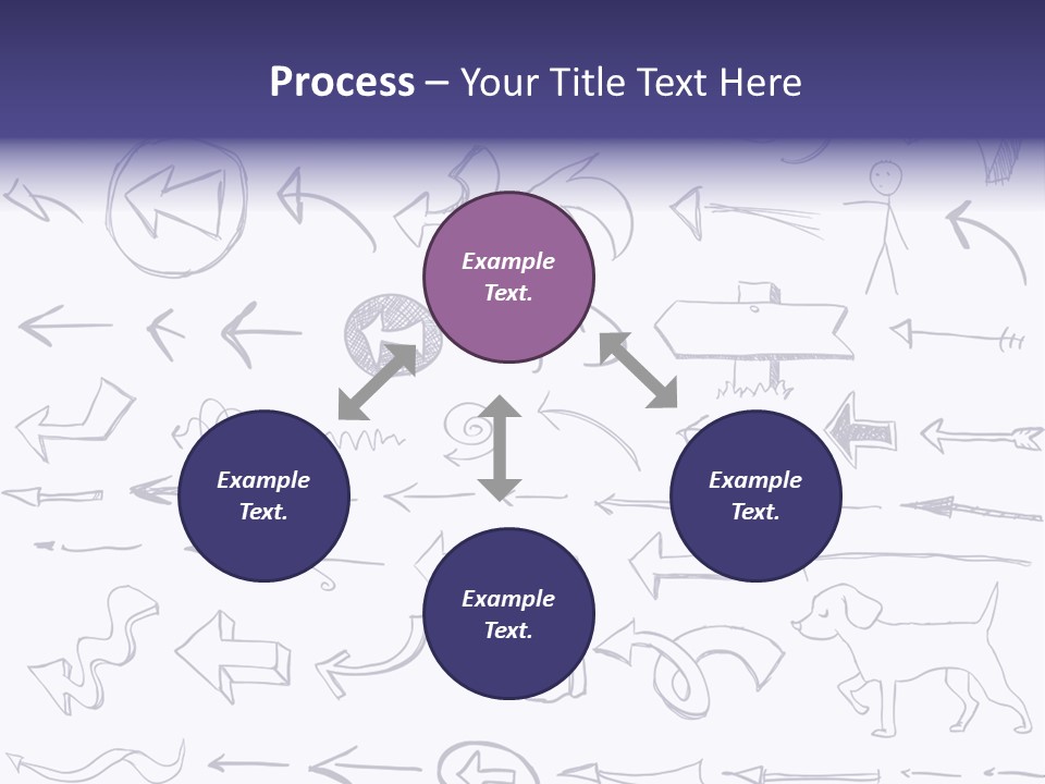 A Bunch Of Hand Drawn Arrows On A White Background PowerPoint Template
