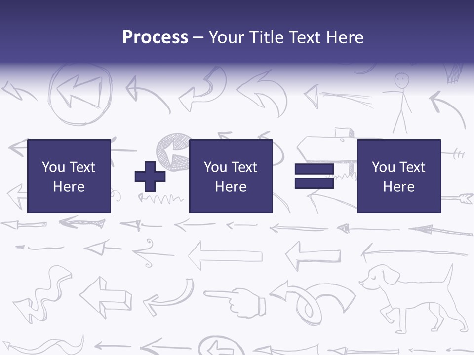 A Bunch Of Hand Drawn Arrows On A White Background PowerPoint Template