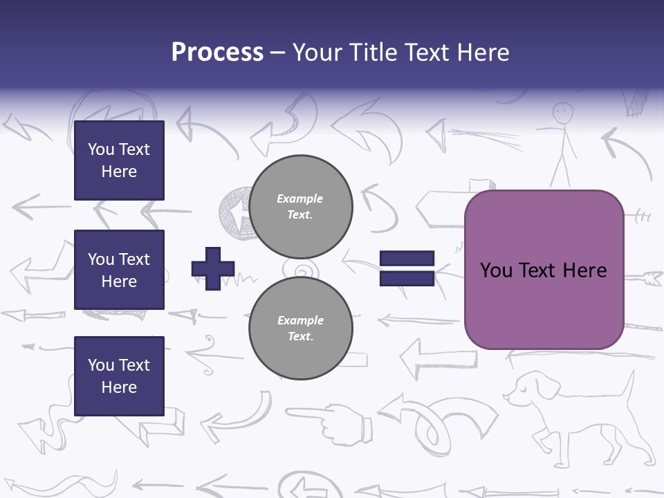 A Bunch Of Hand Drawn Arrows On A White Background PowerPoint Template