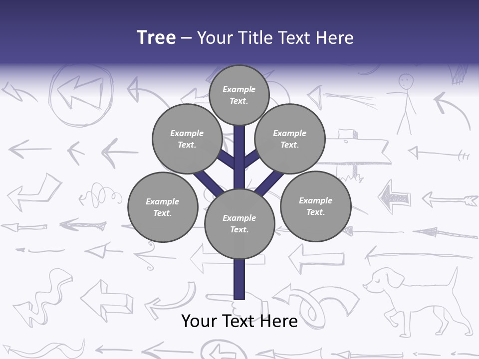 A Bunch Of Hand Drawn Arrows On A White Background PowerPoint Template