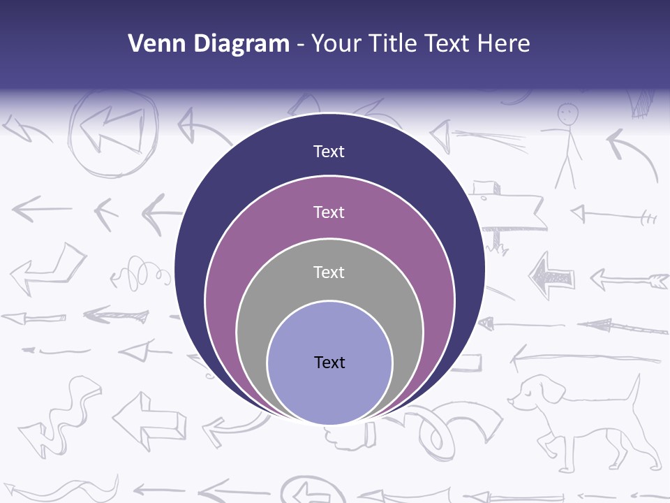 A Bunch Of Hand Drawn Arrows On A White Background PowerPoint Template
