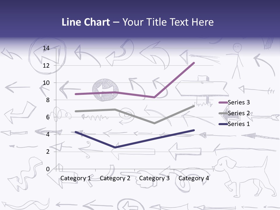 A Bunch Of Hand Drawn Arrows On A White Background PowerPoint Template