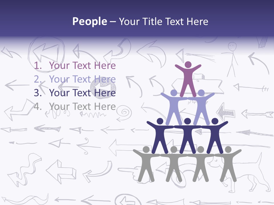 A Bunch Of Hand Drawn Arrows On A White Background PowerPoint Template