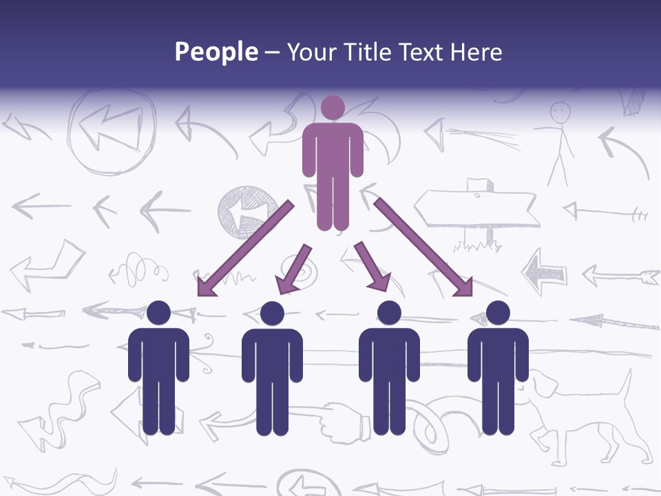 A Bunch Of Hand Drawn Arrows On A White Background PowerPoint Template