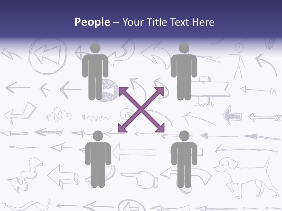 A Bunch Of Hand Drawn Arrows On A White Background PowerPoint Template