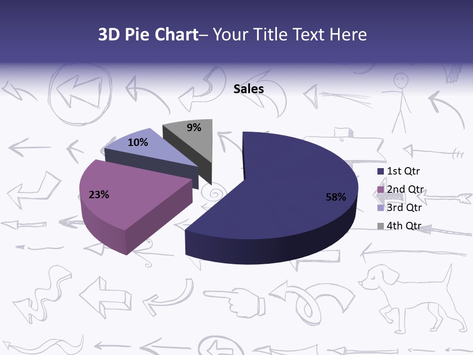 A Bunch Of Hand Drawn Arrows On A White Background PowerPoint Template