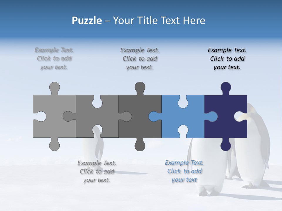 A Group Of Penguins Standing Next To Each Other PowerPoint Template