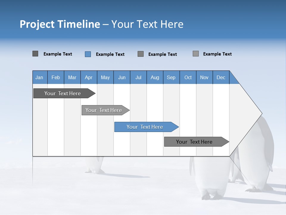 A Group Of Penguins Standing Next To Each Other PowerPoint Template