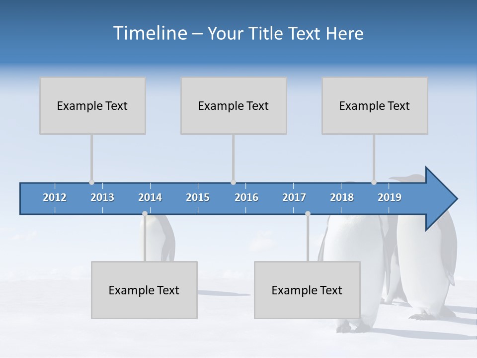 A Group Of Penguins Standing Next To Each Other PowerPoint Template