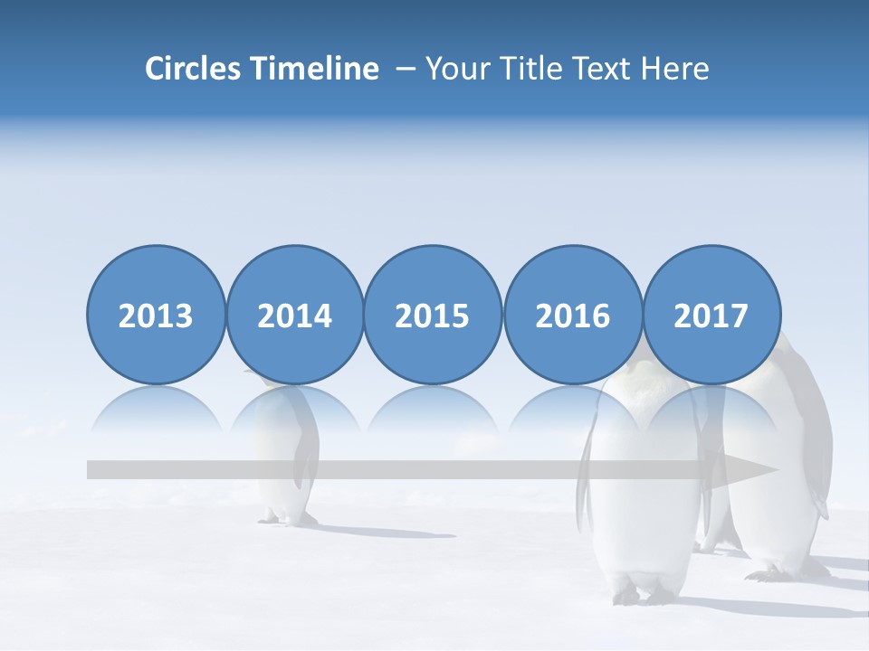 A Group Of Penguins Standing Next To Each Other PowerPoint Template