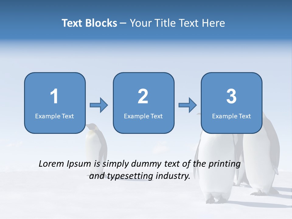 A Group Of Penguins Standing Next To Each Other PowerPoint Template