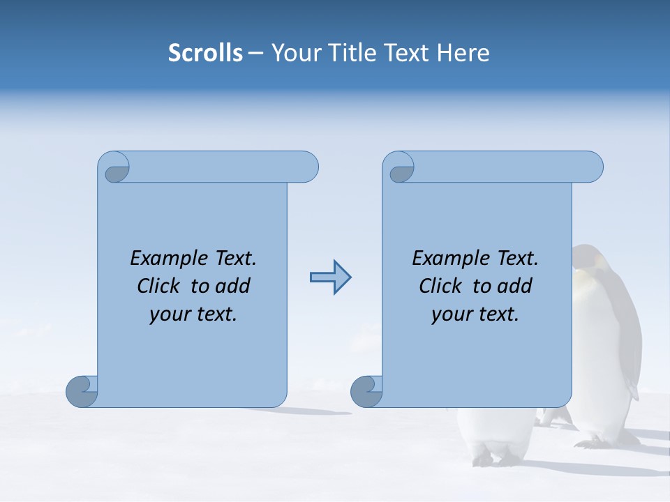 A Group Of Penguins Standing Next To Each Other PowerPoint Template