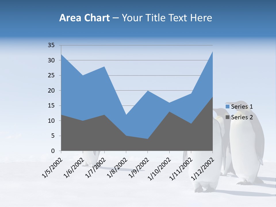 A Group Of Penguins Standing Next To Each Other PowerPoint Template