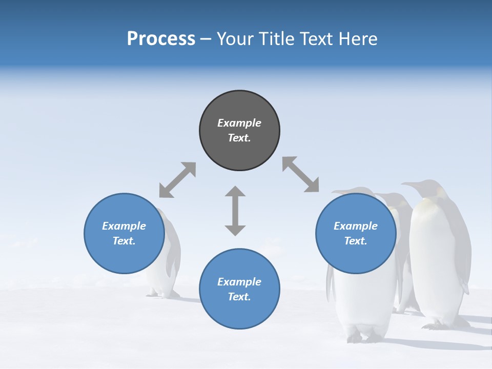 A Group Of Penguins Standing Next To Each Other PowerPoint Template