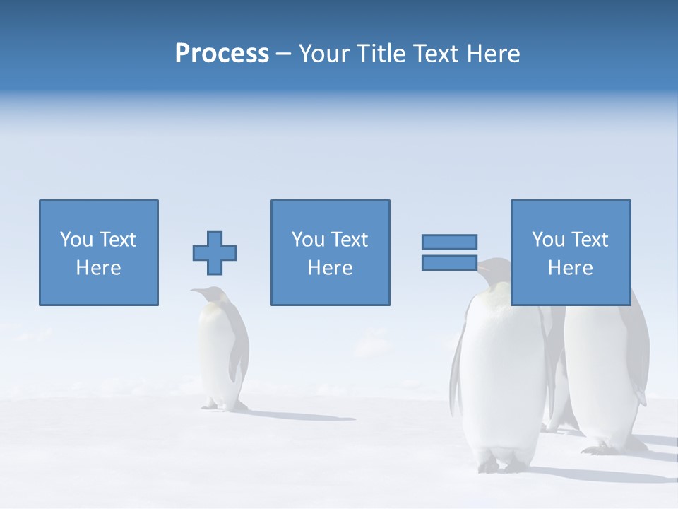 A Group Of Penguins Standing Next To Each Other PowerPoint Template