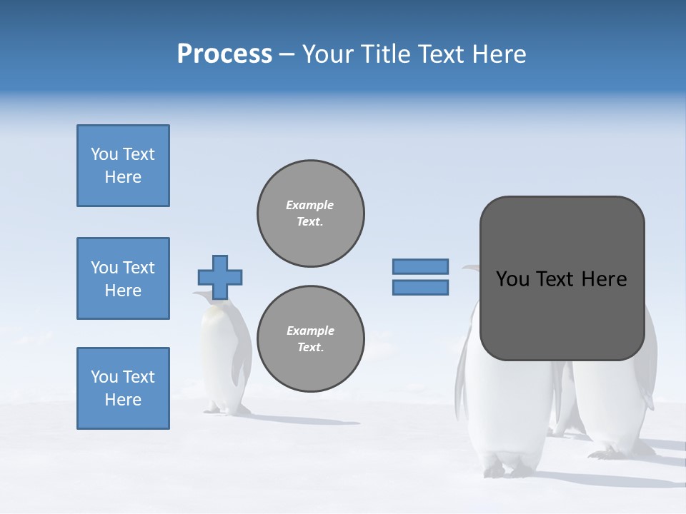 A Group Of Penguins Standing Next To Each Other PowerPoint Template