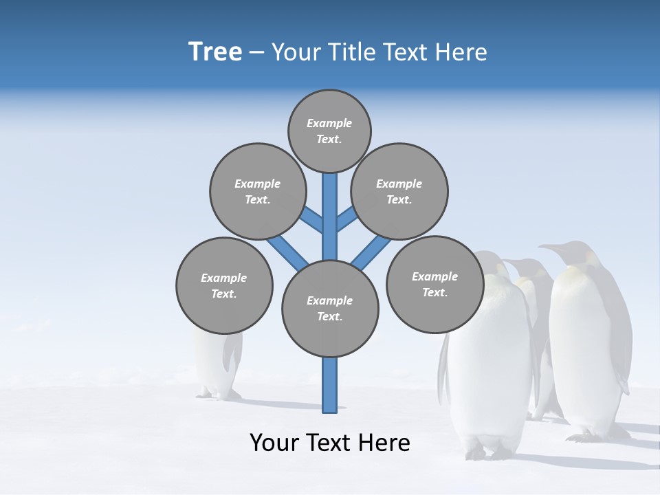 A Group Of Penguins Standing Next To Each Other PowerPoint Template