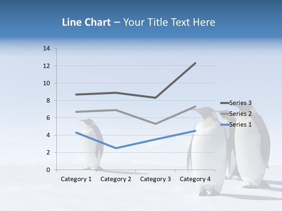 A Group Of Penguins Standing Next To Each Other PowerPoint Template