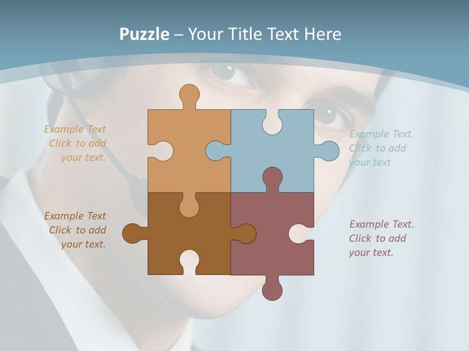 Face Headset Success PowerPoint Template