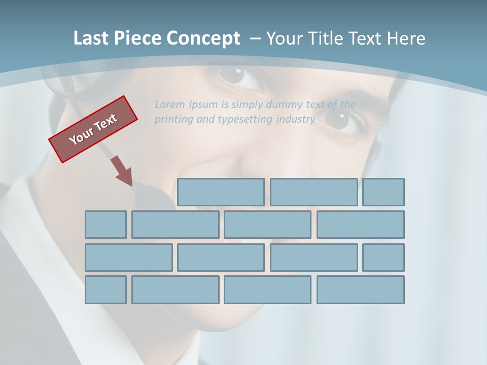 Face Headset Success PowerPoint Template