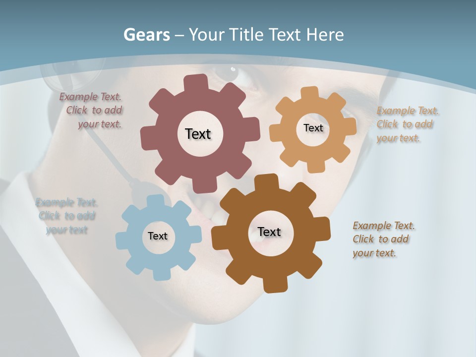 Face Headset Success PowerPoint Template