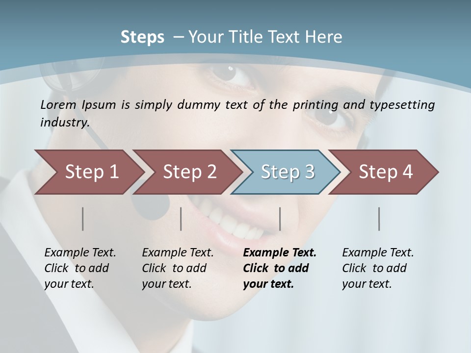 Face Headset Success PowerPoint Template