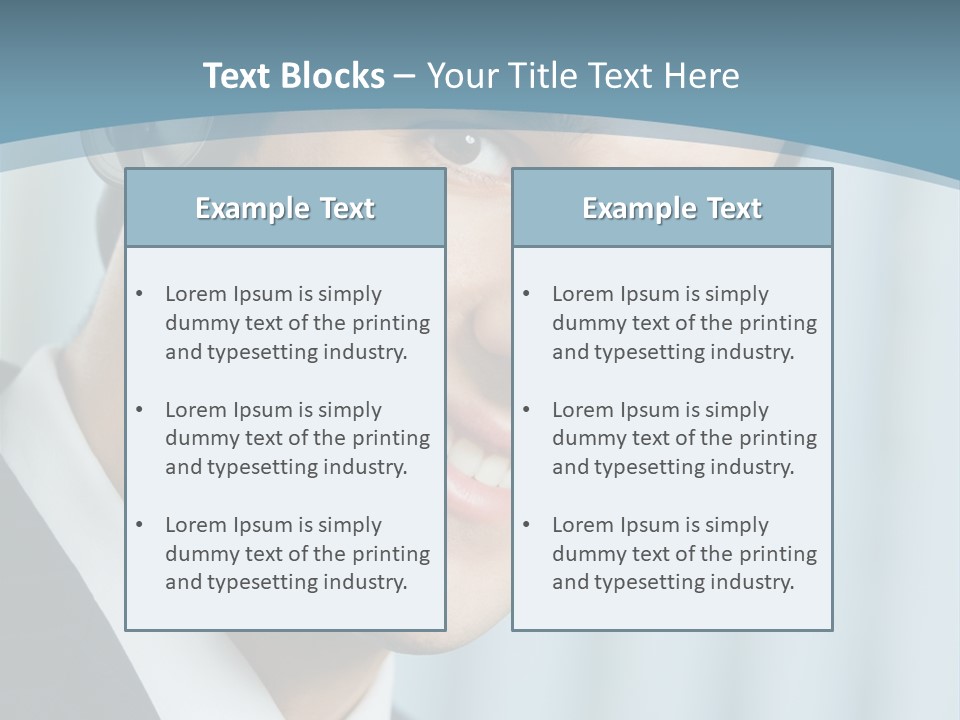 Face Headset Success PowerPoint Template