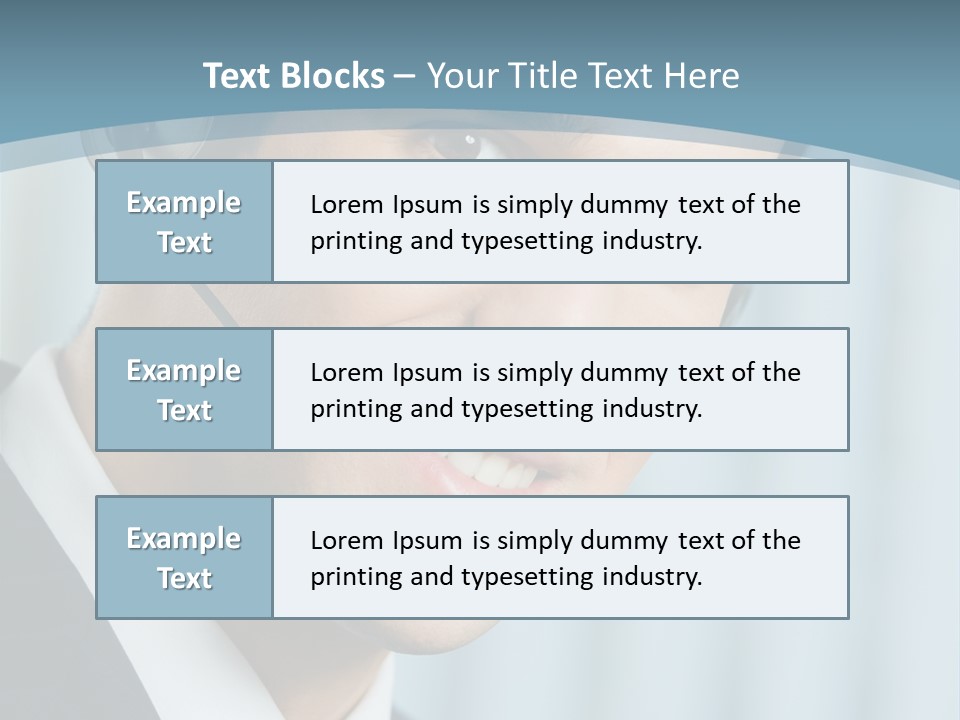 Face Headset Success PowerPoint Template