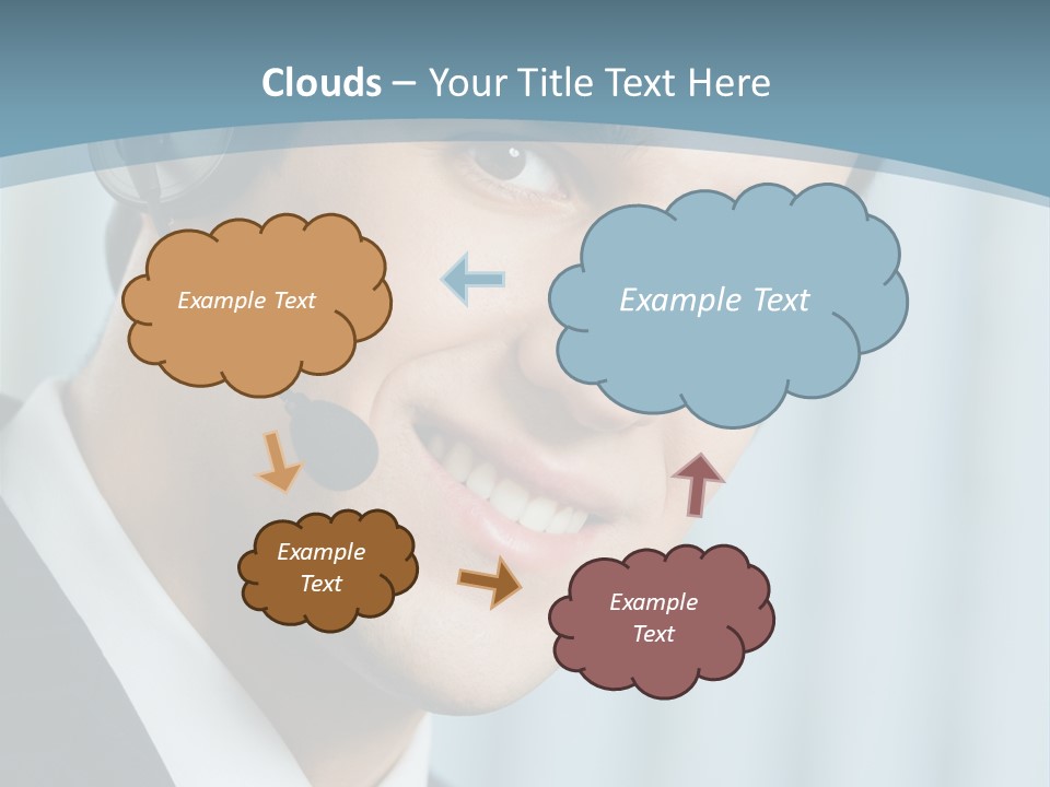 Face Headset Success PowerPoint Template