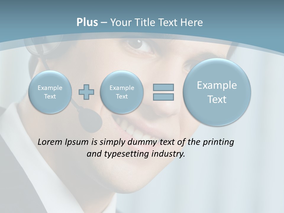 Face Headset Success PowerPoint Template