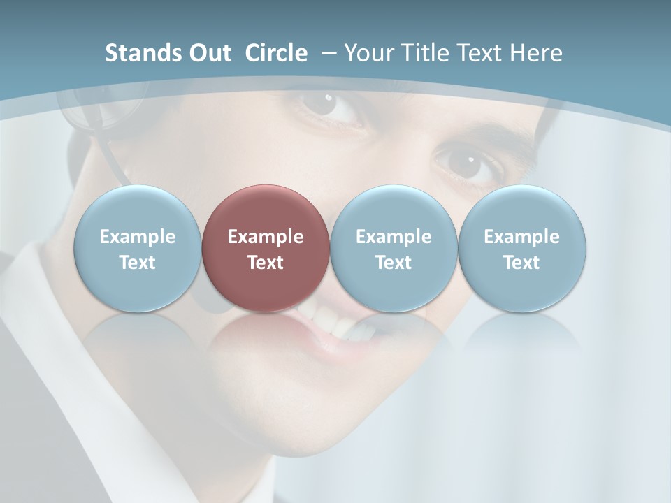 Face Headset Success PowerPoint Template