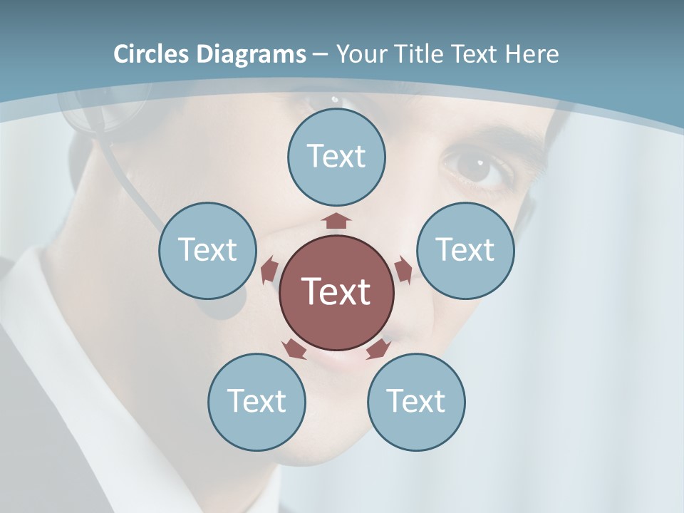 Face Headset Success PowerPoint Template