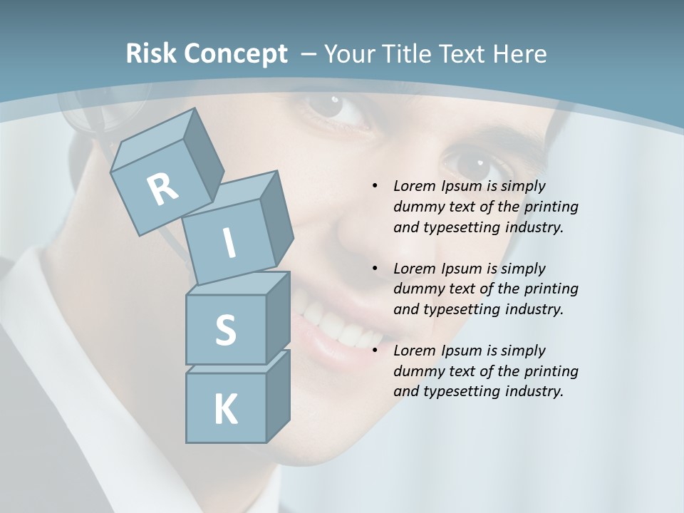 Face Headset Success PowerPoint Template