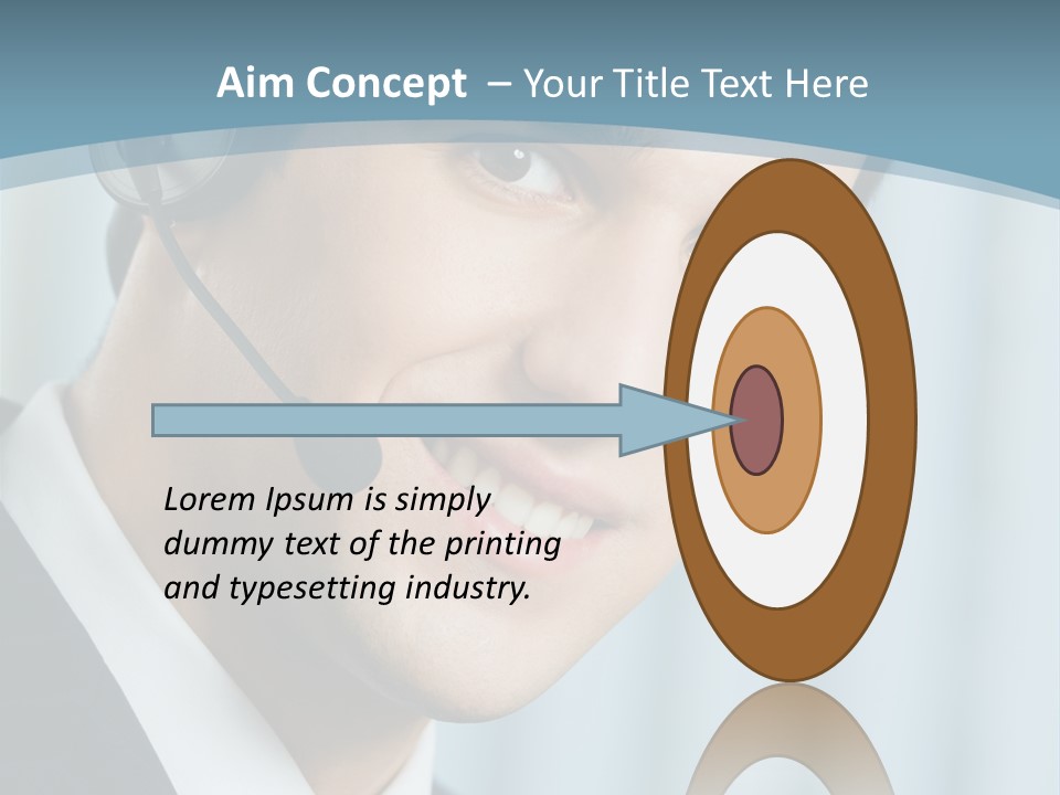 Face Headset Success PowerPoint Template