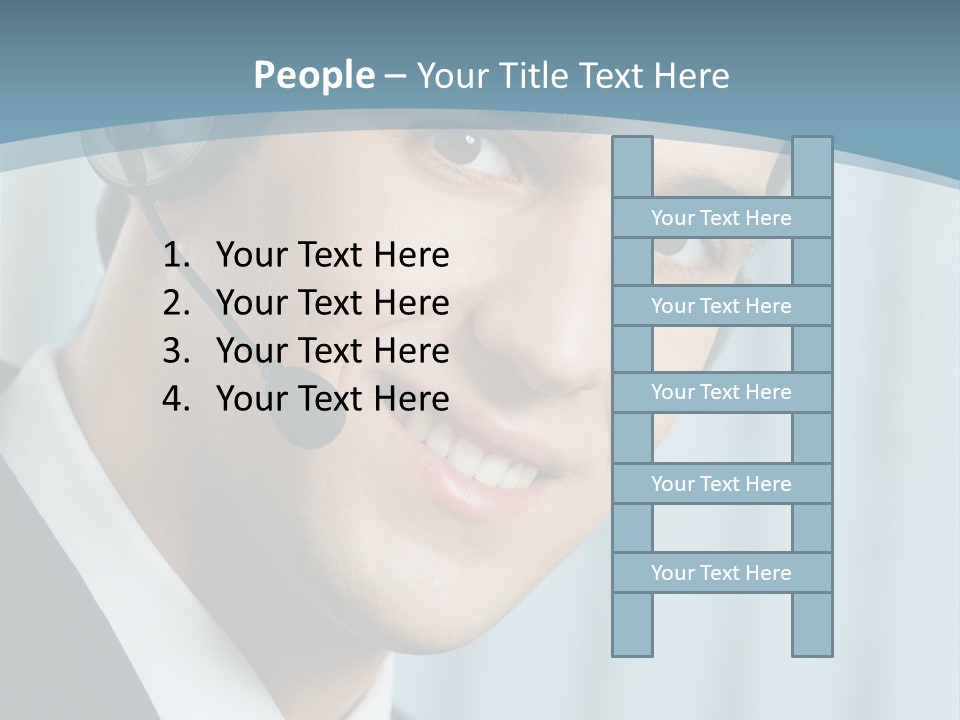 Face Headset Success PowerPoint Template