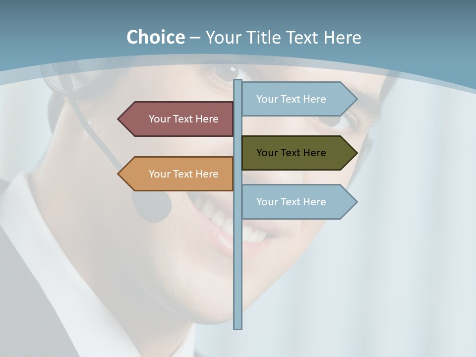 Face Headset Success PowerPoint Template
