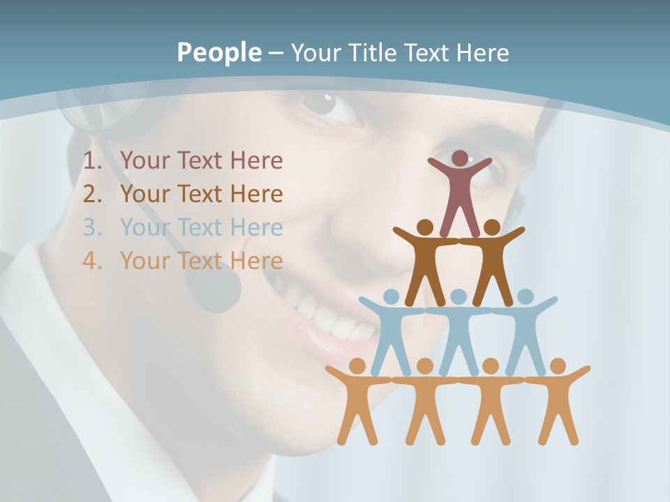 Face Headset Success PowerPoint Template