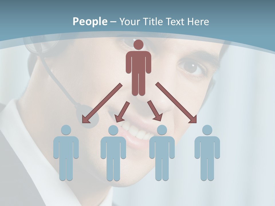 Face Headset Success PowerPoint Template