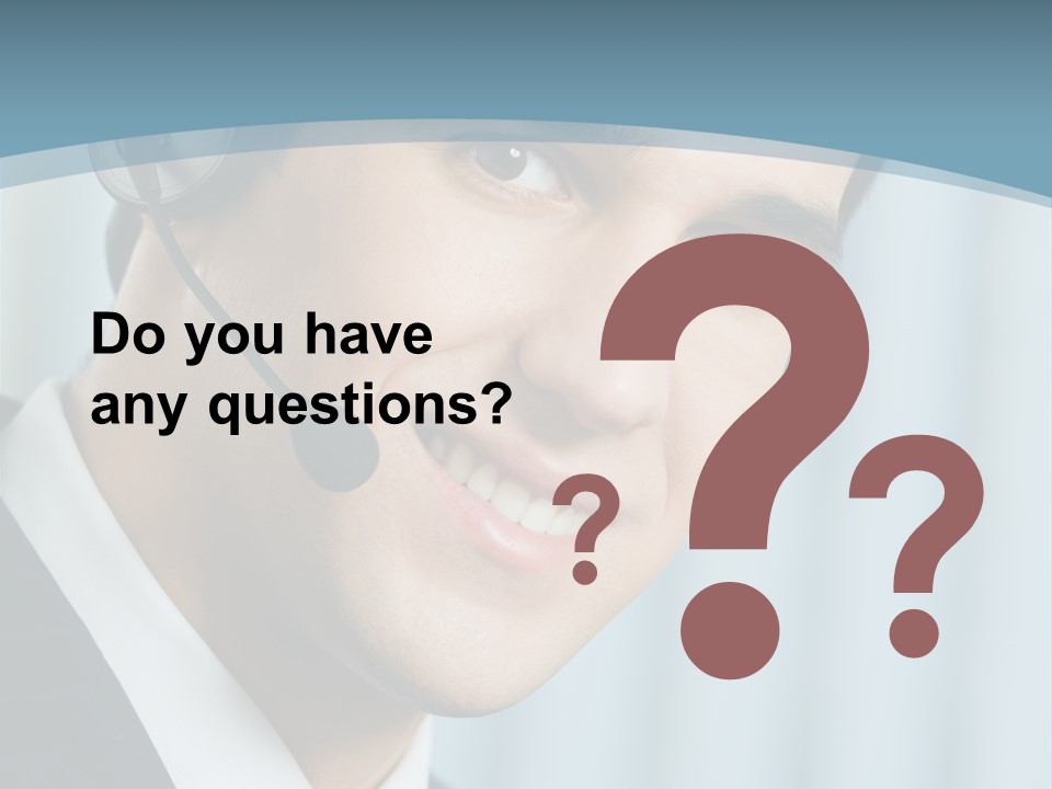 Face Headset Success PowerPoint Template